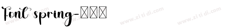 Font spring字体转换